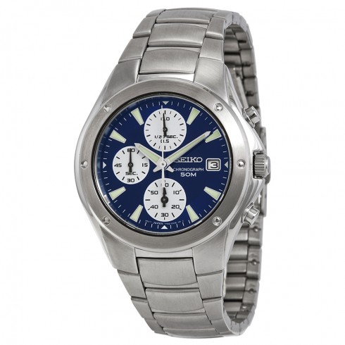 Seiko Chronograph Blue Dial Men's Watch SND553 watches