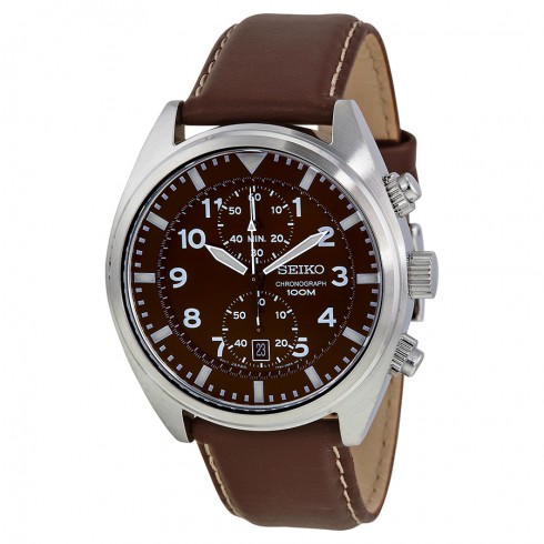 Seiko Chronograph Brown Dial Men's Watch SNN241 watches