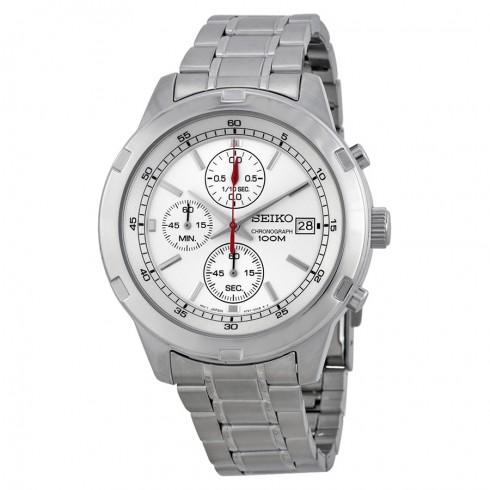 Seiko Chronograph Silver Dial Stainless Steel Men's Watch SKS417 watches