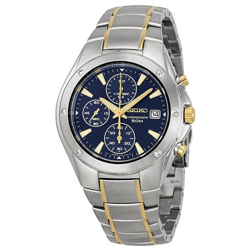 Seiko Chronograph Two-Tone Men's Watch SND585 watches