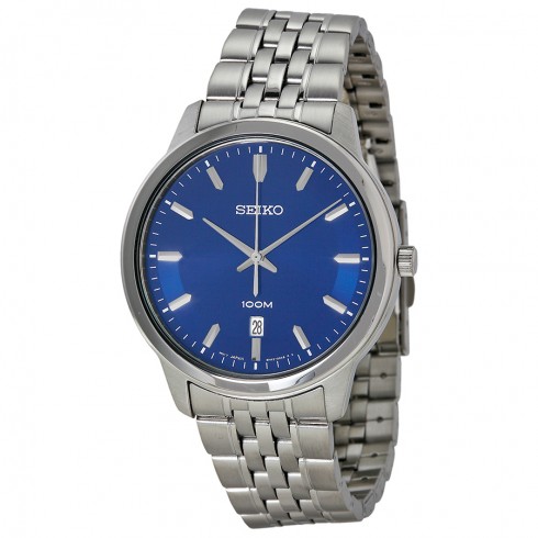 Seiko Classic Blue Dial Stainless Steel Men's Watch SUR029 watches