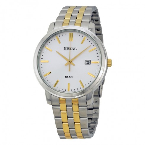 Seiko Classic Neo Silver Dial Two-tone Stainless Steel Men's Watch SUR111 watches