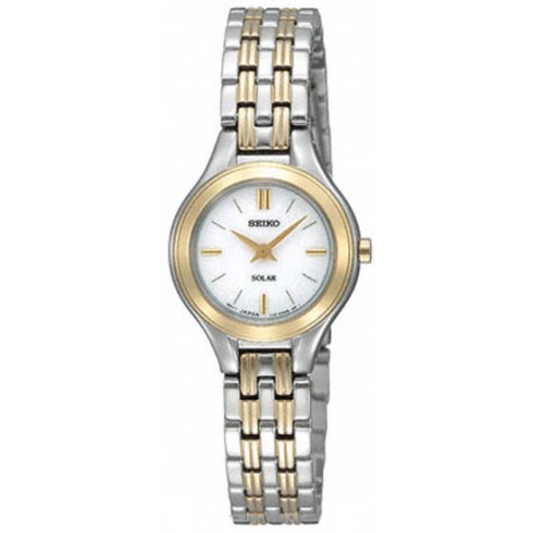 Seiko Classic Solar White Dial Two-tone Ladies Watch SUP210 watches