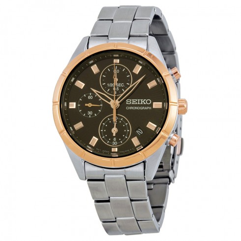 Seiko Conceptual Chronograph Brown Dial Stainless Steel Men's Watch SNDX46 watches