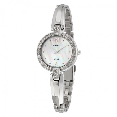 Seiko Core Mother of Pearl Dial Stainless Steel Ladies Watch SUP287 watches