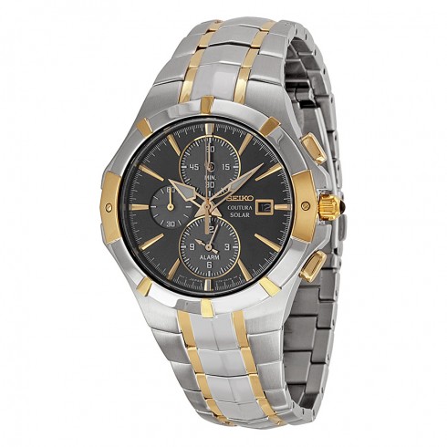 Seiko Coutura Chronograph Grey Dial Two-tone Men's Watch SSC198 watches