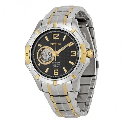 Seiko Coutura Dark Gray Dial Two-Tone Stainless Steel Men's Watch SRP318 watches