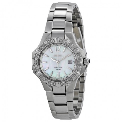 Replica Seiko Coutura Diamond Mother of Pearl Dial Ladies Watch SXDC33 Watch