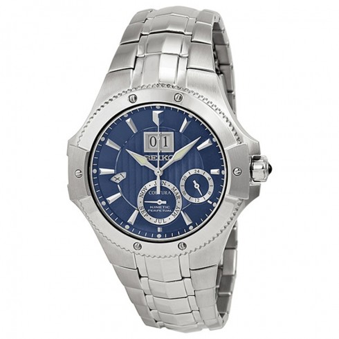 Seiko Coutura Kinetic Perpetual BLue Dial Stainless Steel Men's Watch SNP069 watches