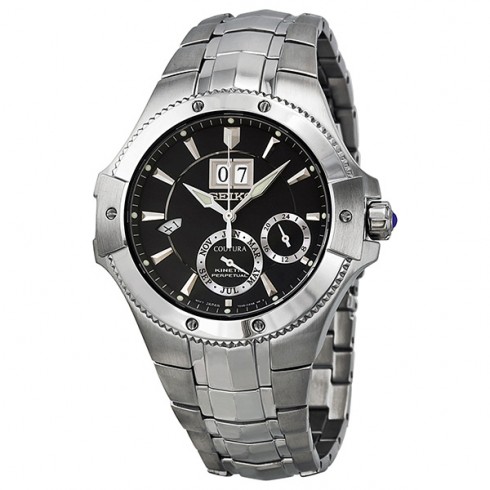 Seiko Coutura Kinetic Perpetual Calendar Steel Black Men's Watch SNP007 watches