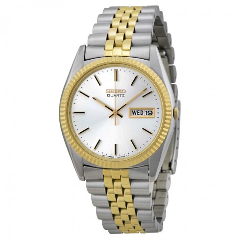 Seiko Day/Date Dress Two-tone Stainless Steel Men's Watch SGF204 watches