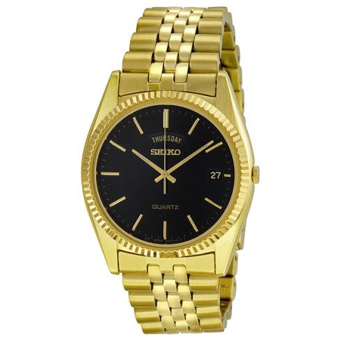 Seiko Day/Date Dress Gold-tone Stainless Steel Men's Watch SGF212 watches