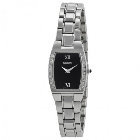 Seiko Diamond Steel Black Ladies Watch SUJE79 watches
