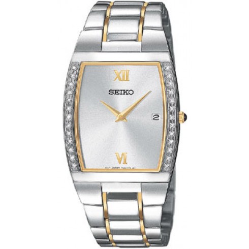 Seiko Diamond Two-tone Steel Men's Watch SKP321 watches