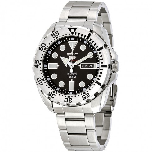 Seiko Diver Automatic Black Dial Stainless Steel Men's Watch SRP599 watches