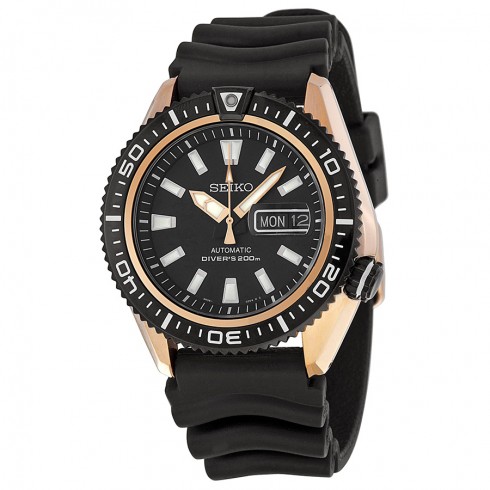 Seiko Diver Black Dial Black Rubber Men's Watch SRP500 watches