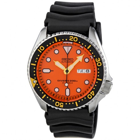Seiko Diver Orange Dial Automatic Men's Watch SKX011J1 watches