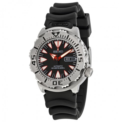 Seiko Divers Automatic Black Dial Black Rubber Men's Watch SRP313 watches