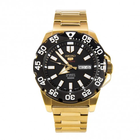 Seiko Divers Automatic Black Dial Gold-tone Men's Watch SRP490 watches