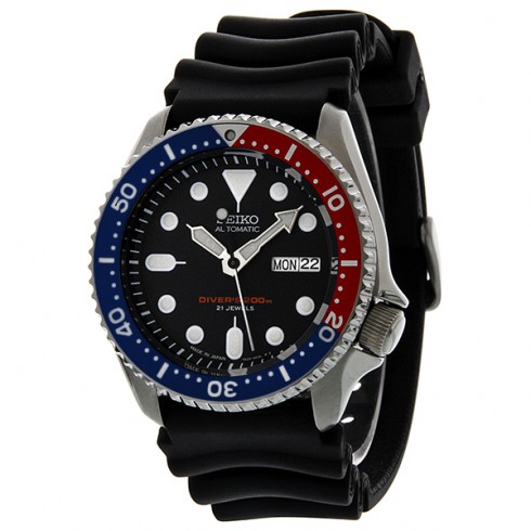 Seiko Divers Automatic Blue Dial Black Rubber Strap Men's Watch SKX009J1 watches