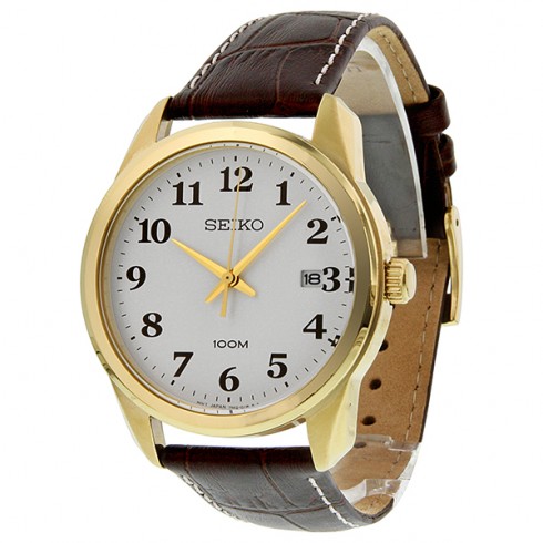 Seiko Easy Reader White Dial Leather Men's Watch SGEG18 watches
