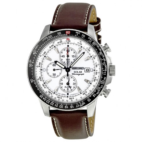 Seiko Flight Chronograph Solar Quartz Men's Watch SSC013P1 watches