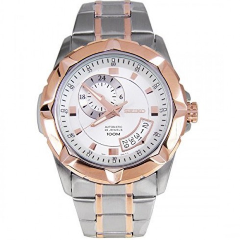 Seiko GMT Automatic Silver Dial Two-tone Men's Watch SSA224 watches