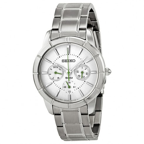 Seiko GMT Silver Dial Stainless Steel Ladies Watch SKY717 watches