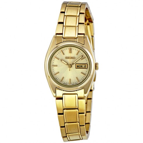Seiko Gold-Tone Ladies Bracelet Watch SXA122 watches