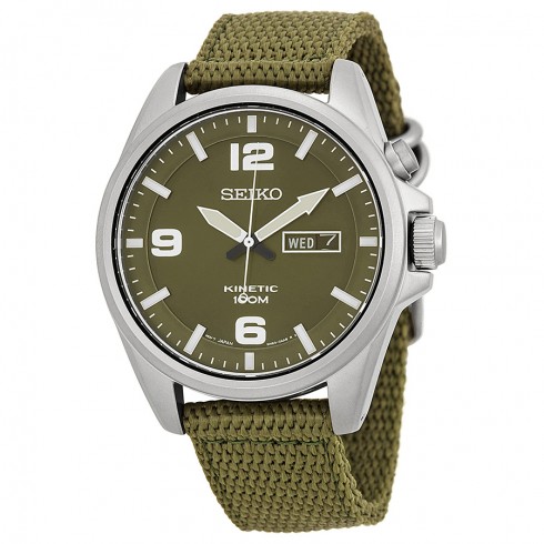 Seiko Green Dial Green Canvas Men's Watch SMY141 watches