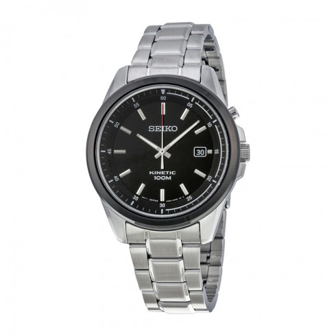 Replica Seiko Kinetic Black Dial Stainless Steel Men's Watch SKA679 Watch