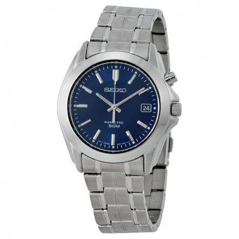 Seiko Kinetic Blue Dial Stainless Steel Men's Watch SKA267P1 watches