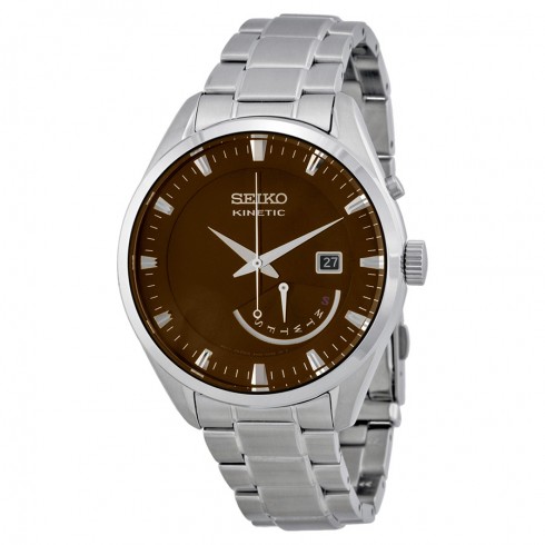 Seiko Kinetic Bronze Dial Stainless Steel Men's Watch SRN045 watches