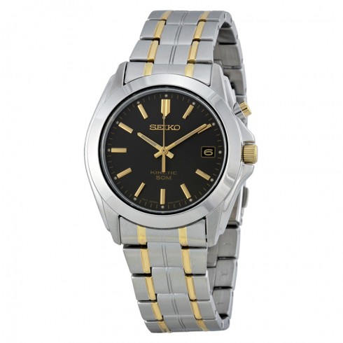 Seiko Kinetic Dark Grey Dial Two-tone Stainless Steel Men's Watch SKA271P1 watches