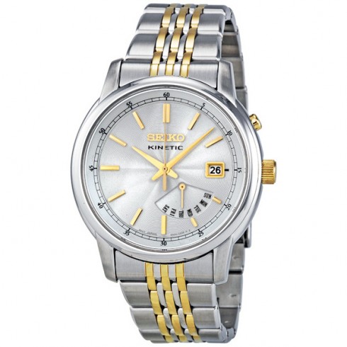 Seiko Kinetic Day Date Two-tone Men's Watch SRN031 watches