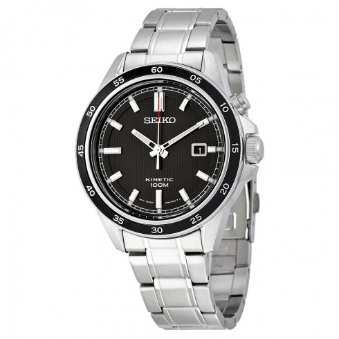 Seiko Kinetic Grey Dial Stainless Steel Men's Watch SKA641P1 watches