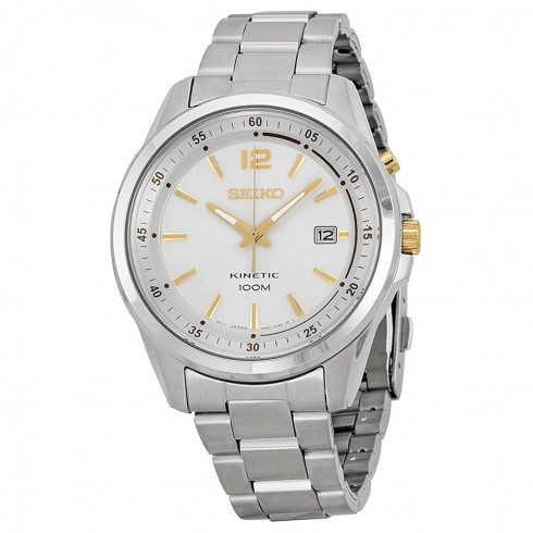 Replica Seiko Kinetic Silver Dial Stainless Steel Men's Watch SKA601 Watch