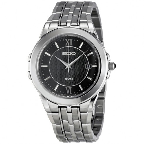 Seiko Le Grand Sport Steel Black Men's Watch SKK637 watches