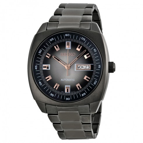 Seiko Mechanical Black Dial Black Ion-plated Men's Watch SNKM99 watches