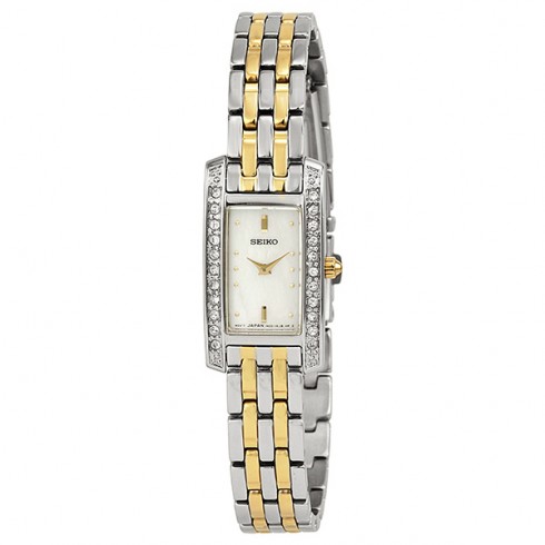 Seiko Mother of Pearl Swarovski Crystal Two-tone Ladies Watch SUJG55 watches