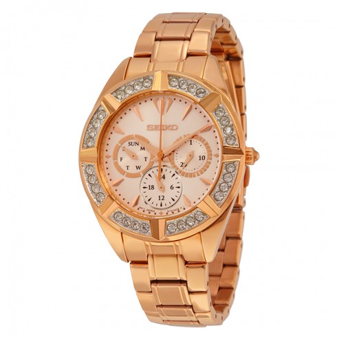 Seiko Multi-Function Rose Dial Rose Gold-tone Men's Watch SKY680P1 watches