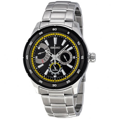 Seiko Multi-Function Quartz Stainless Steel Men's Watch SNT023P1 watches