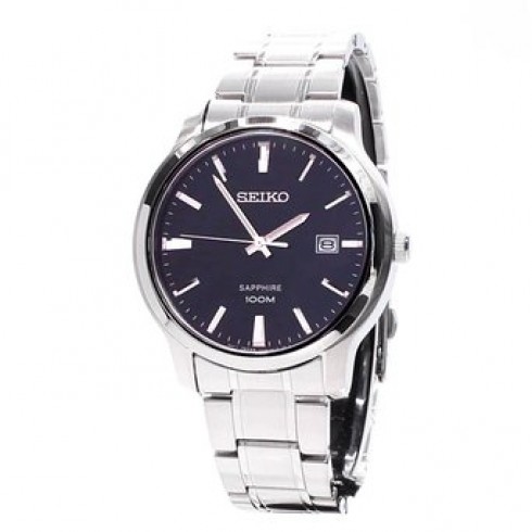Seiko Neo Classic Black Dial Stainless Steel Men's Watch SGEH41 watches