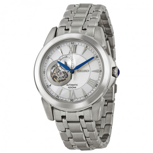 Seiko Premier Automatic White Dial Stainless Steel Men's Watch SSA241 watches