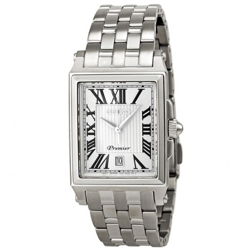 Replica Seiko Premier Silver Dial Stainless Steel Men's Watch SKK715 Watch