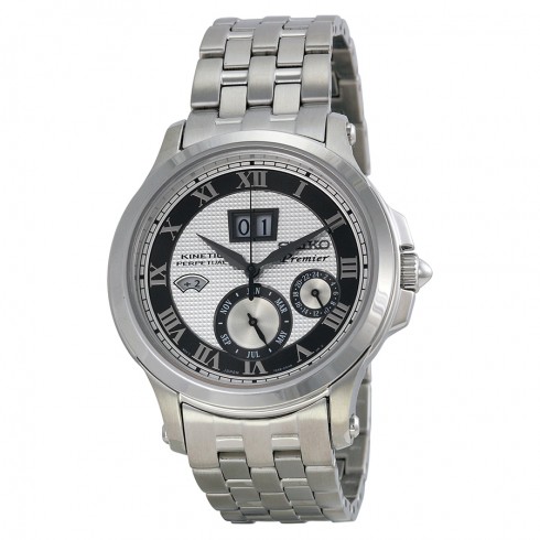 Seiko Premier Silver Dial Stainless Steel Men's Watch SNP047 watches