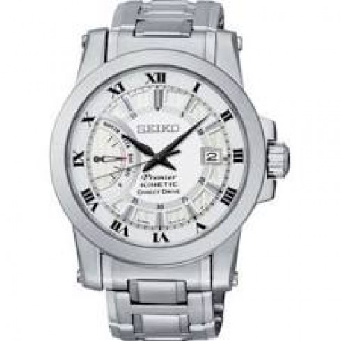 Seiko Premier White Dial Stainless Steel Men's Watch SRG007 watches