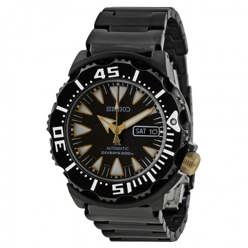 Seiko Prospex Dive Automatic Black Dial Black Polyurethane Men's Watch SRP583 watches