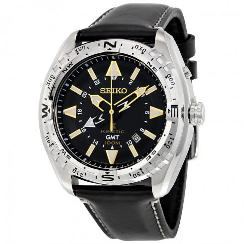 Seiko Prospex GMT Black Dial Kinetic Men's Watch SUN053P1 watches