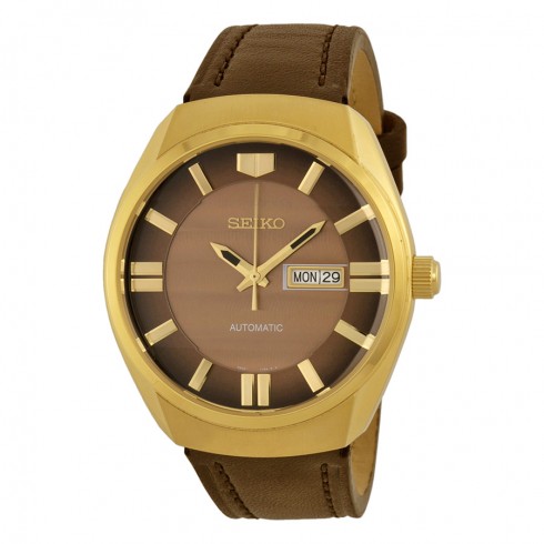 Seiko Recraft Automatic Brown Dial Brown Leather Men's Watch SNKN08 watches